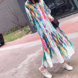 Bohemian Dress Graffiti Vacation Loose Dress