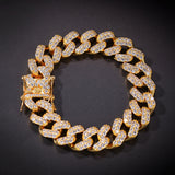 Bracelet Hip Hop Bracelet with Zircon Full Diamonds Cuban Bracelet St. Valentine's Spectrum