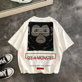 Men's T Shirt Loose Cartoon Monkey Printing