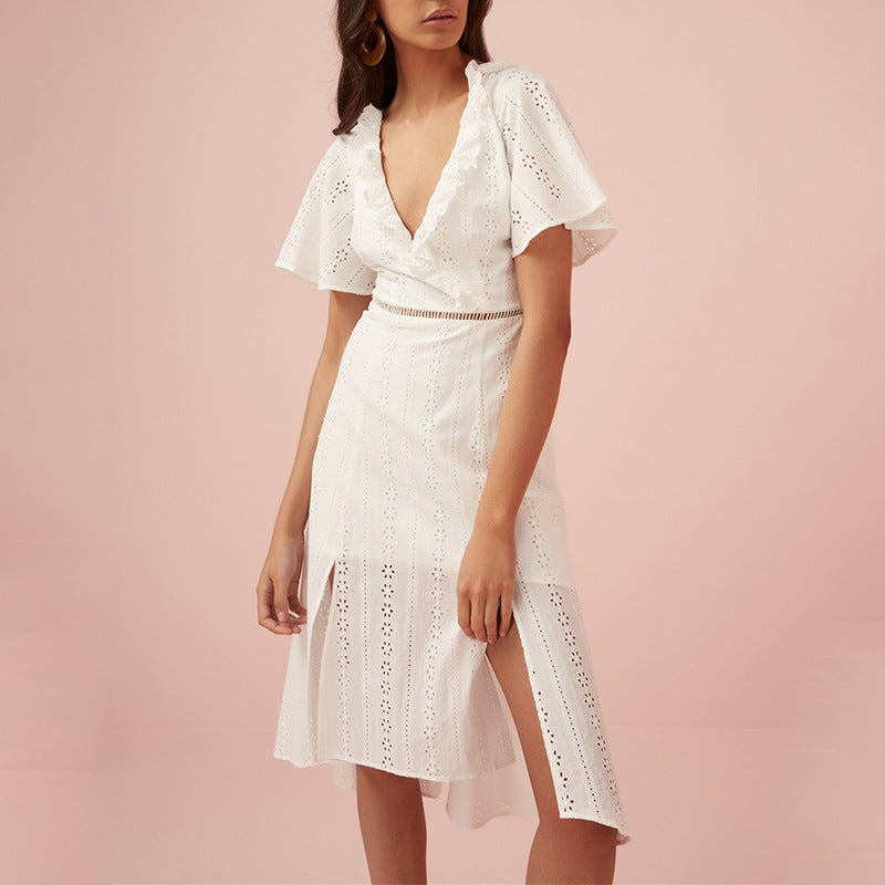 Bohemian Dress Fashion Sexy Slit Dress