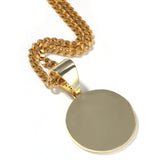 Jewelry Copper Zircon Disc Pendant hiphop Spectrum Jesus Pieces