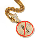 Jewelry Copper Zircon Disc Pendant hiphop Spectrum Jesus Pieces