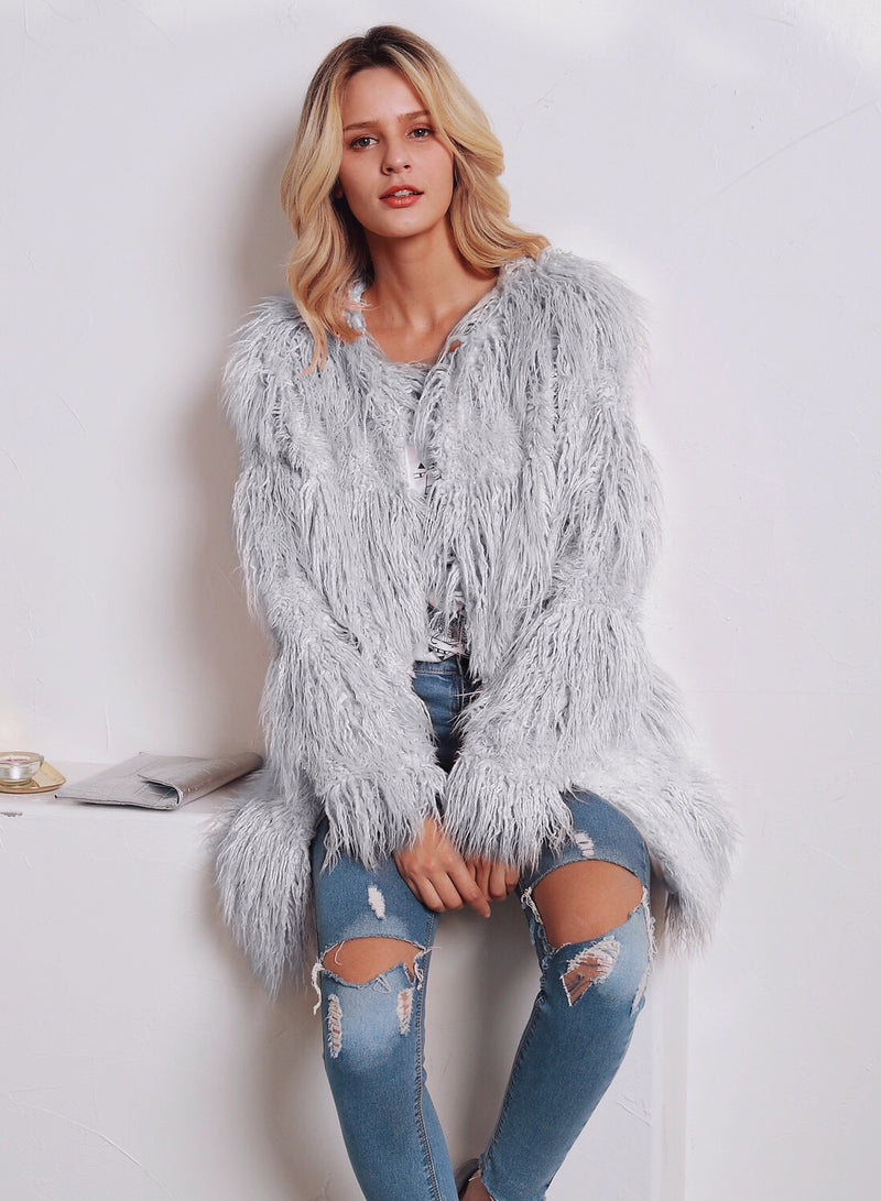 Women Fur Jacket Fashion Plush Coat