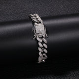 Bracelet Color Matching Copper Bracelet Hip Hop Zircon Cuban Chain Spectrum Royalty