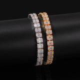 Bracelet INS Wind Ladder Square Zircon Hiphop Bracelet Spectrum St. Valentine's