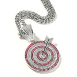 Jewelry Necklace Hip Hop Trend Pendant Right in the Bullseye Dart Spectrum