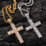 Jewelry Square Zircon Cross Necklace Crosses St. Valentine's Jesus Pieces