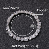 Bracelet Hip Hop Bracelet Square Round Copper with Zircon St. Valentine's Spectrum
