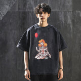 Mens Vintage T Shirt Short Sleeve T-Shirt Men's Loose