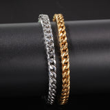 Bracelet Hip Hop Simple 6mm Stainless Steel Bracelet Vintage St. Valentine's Spectrum