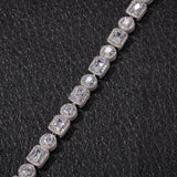 Bracelet Hip Hop Bracelet Square Round Copper with Zircon St. Valentine's Spectrum