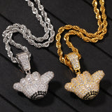 Jewelry Gold Plated 666 Pendant Necklace Pendant Hiphop Number Pieces Spectrum