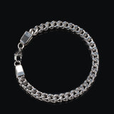 Bracelet Hip Hop Simple 6mm Stainless Steel Bracelet Vintage St. Valentine's Spectrum