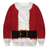 Ugly Christmas Sweater Digital Women's Printed Wear round Neck Long Sleeve Sweater