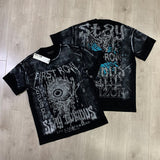 First Row T Shirts STAY CURIOUS EYEBALL FOIL TEE