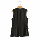 Women Vest Simple Graceful Suit Vest