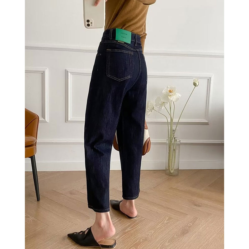 Women Jeans Retro Loose Small Slimming