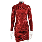 Women Dress Hot Girl Tight Pleated