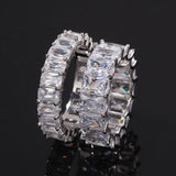 Rings Rap Men's Square Zircon Ring Hiphop St. Valentine's