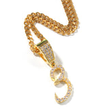 Jewelry Grass Numeral Alphabet Pendant Copper Inlaid Zircon Word Up Spectrum