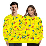 Ugly Christmas Sweater Festival Spoof 3D Digital Printing Couple One-Piece Double Sweater Loose Couple Outfit