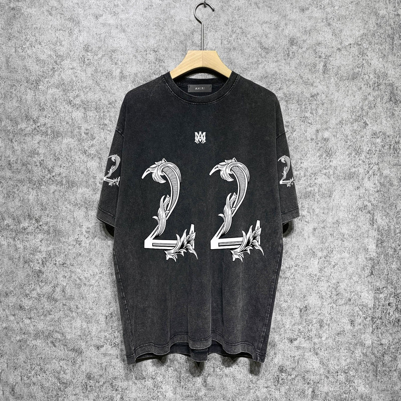 Amiri washed t-shirt digital vine short sleeve