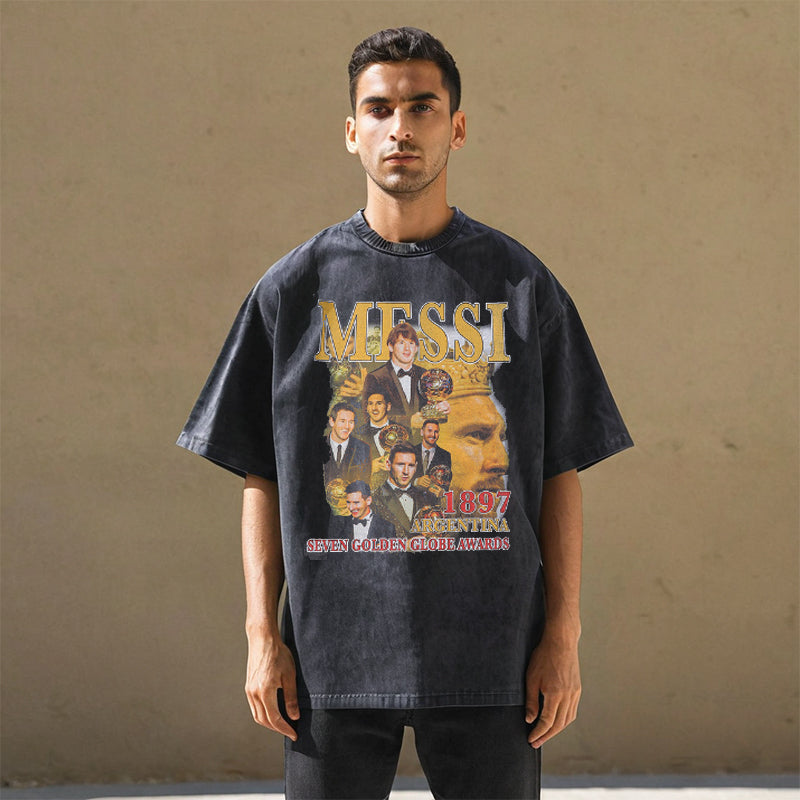 Mens Vintage T Shirt Short Sleeve T-Shirt Men's Loose