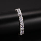 Bracelet Gold Plated Square Zircon Stainless Steel Bracelet Hip Hop Spectrum St. Valentine's