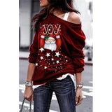 Black Christmas Sweater Santa Claus Printed Sweater