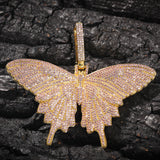 Jewelry Zircon Butterfly Pendant Necklace Vintage Fashion High Sense Animal Spectrum