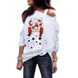Black Christmas Sweater Santa Claus Printed Sweater