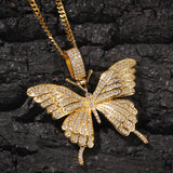 Jewelry Miniature Zircon Butterfly Pendant HIPHOP Necklace Animal Spectrum Angel Pieces
