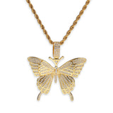 Jewelry Miniature Zircon Butterfly Pendant HIPHOP Necklace Animal Spectrum Angel Pieces