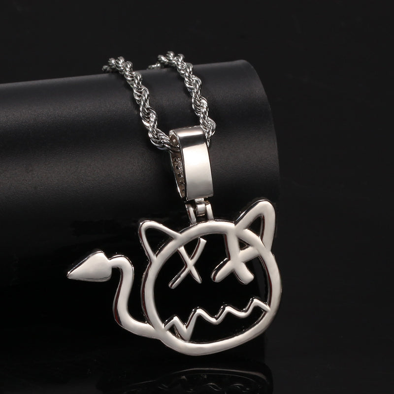 Jewelry Cartoon Imp Pendant Copper Zircon Animal Spectrum