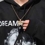 Jewelry Miniature Zircon Butterfly Pendant HIPHOP Necklace Animal Spectrum Angel Pieces