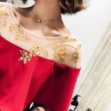 Valentine's Day Dress Red Slimming Wedding Dress for Women