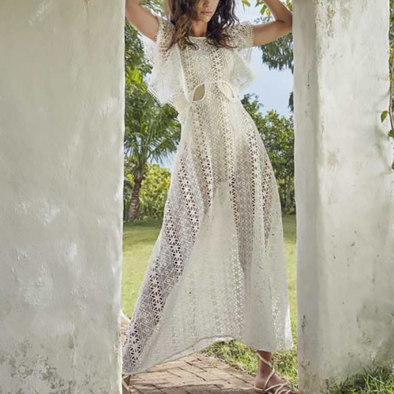 Bohemian Dress Fashion Lace Slim Long Dress