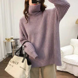 Women Pullover Sweater Loose Casual Knitted