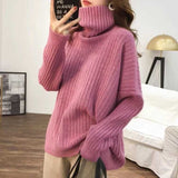 Women Pullover Sweater Loose Casual Knitted