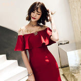 Valentine's Day Dress Red Slimming Wedding Dress for Women