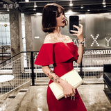 Valentine's Day Dress Red Slimming Wedding Dress for Women