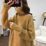 Women Pullover Sweater Loose Casual Knitted
