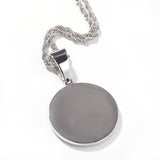 JewelrySmile Expression Round Zircon Pendant