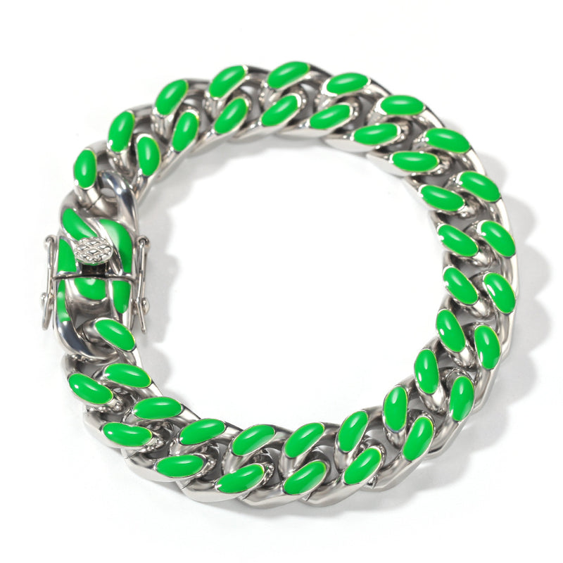 Bracelet Hip Hop Stainless Steel Color Drip Vintage Fashion Bracelet Jesus Pieces Spectrum