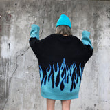 Women Sweater Hip Hop High Street Crew Neck Pullover Sweater