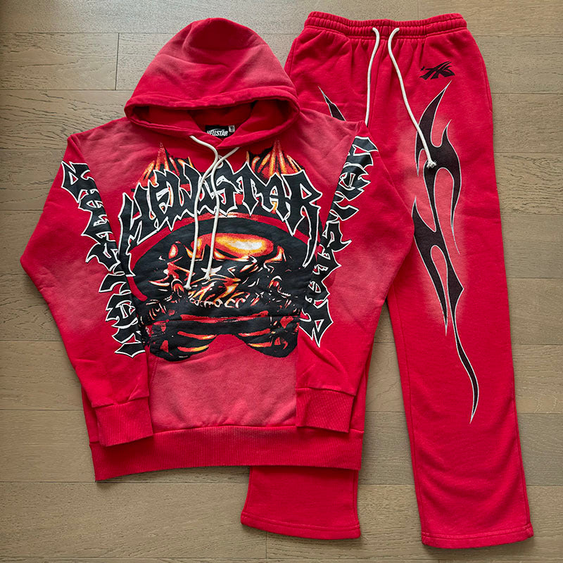 Hellstar Hoodie And Pants Two-Piece Set