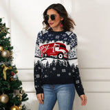 Black Christmas Sweater Christmas Snowflake Women's Sweater Loose Sweater