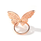 Rings 3D Hollow Butterfly Ring Adjustable St. Valentine's Animal