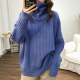 Women Pullover Sweater Loose Casual Knitted