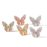 Rings 3D Hollow Butterfly Ring Adjustable St. Valentine's Animal
